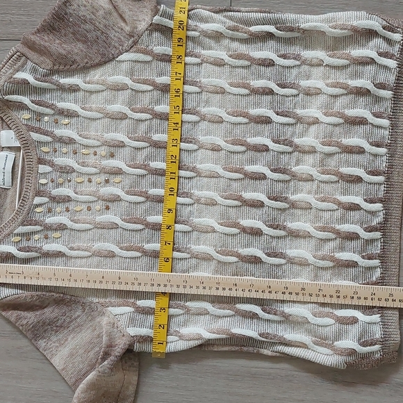 Alfred Dunner Vintage Woman Sweater Size XL Brown and White - Picture 12 of 12